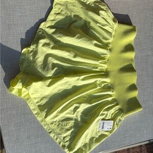 Bright Yellow High-Waisted Shorts